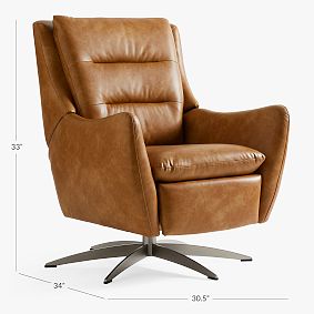 Faux Leather Caramel Lennon Lounge Recliner Chair