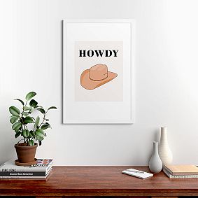 Howdy Cowboy Hat Art