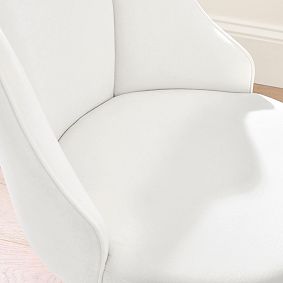 Performance Plush Chenille Ivory Hadley Swivel Desk Chair