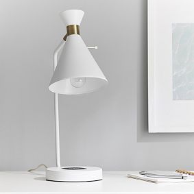 Cylinder Wireless Charging &amp; USB Task Lamp