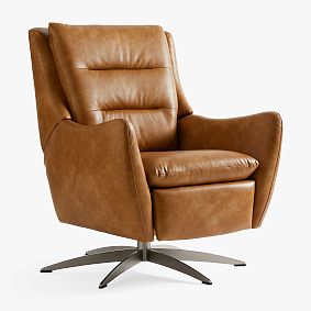 Faux Leather Caramel Lennon Lounge Recliner Chair