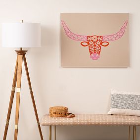 Floral Longhorn Art