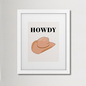 Howdy Cowboy Hat Art