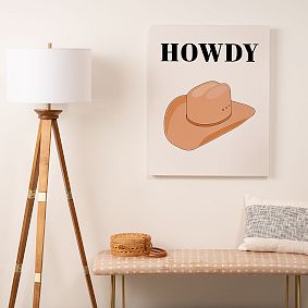 Howdy Cowboy Hat Art