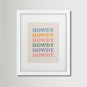 Howdy Colorful Retro Art