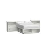 Stack Me Up Platform Storage Bed & 2 Drawer Bookcase Set