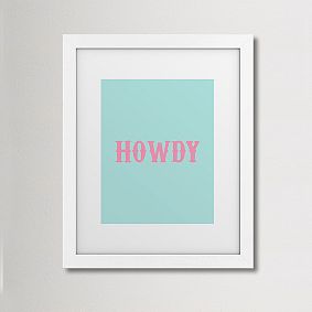 Howdy Blue Pink Art