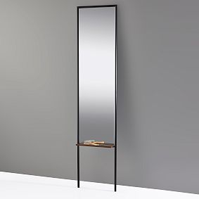 Leaning Floor Mirror with Shelf (15"x65")