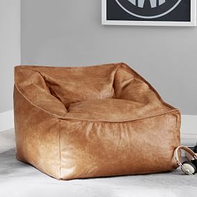 Open Box:  Vegan Leather Caramel Modern Lounger