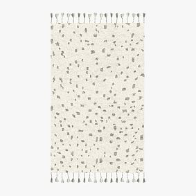 Shaggy Ikat Dot Wool Rug