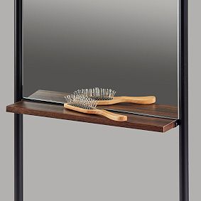 Leaning Floor Mirror with Shelf (15"x65")