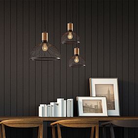 Mesh Metal Hanging Pendant (10"-13")