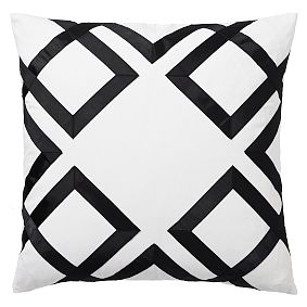Lattice Monogram Pillow Cover