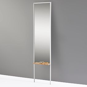 Leaning Floor Mirror with Shelf (15"x65")