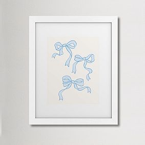 Light Blue Bows Art