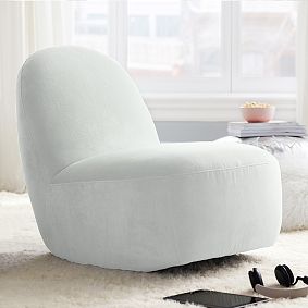 Performance Velvet Light Pool Rocking Lounge Chair