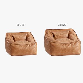 Open Box:  Vegan Leather Caramel Modern Lounger