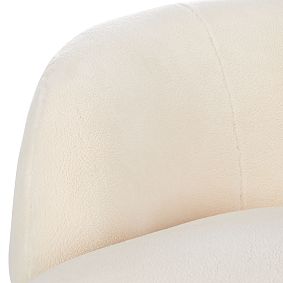 Flynn Faux-Lamb Wool Swivel Chair