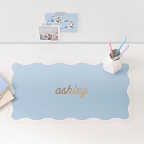 Personalized Scallop Desk Mat (25"x13")