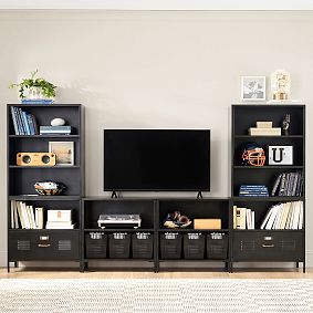 Locker Mixed Cubby Media Set with Drawers (120")