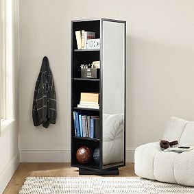 Locker Rotating Bookcase with Mirror (18")