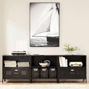 Locker Cubby &amp; 2-Drawer Bookcase Set (90")