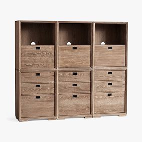 Callum Triple Mixed Drawer Tall Storage Bookcase (75")