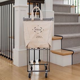 Steele Canvas Elevated Small Rectangle Basket on Wheels