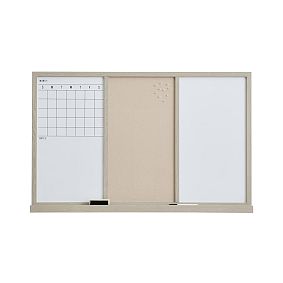 Open Box: Triple Study Wall Board, 44" x 28" - White