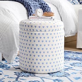 Roller Rabbit Round Storage Ottoman