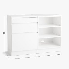 Bowen Double 3-Drawer Storage with Shelves (42")