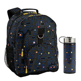 PAC-MAN Backpack &amp; Slim Water Bottle Bundle