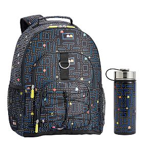 PAC-MAN Backpack &amp; Slim Water Bottle Bundle