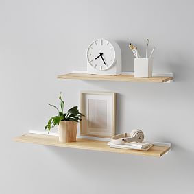 White Modern Wall Shelves (24"-36")