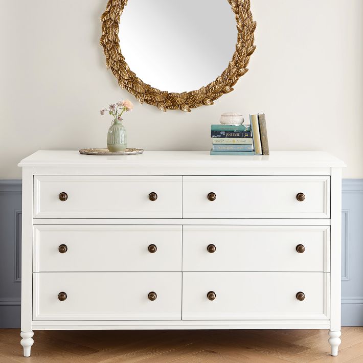 Chris Loves Julia 6-Drawer Dresser - Elegant Walnut Finish