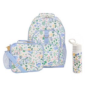 Gear-Up Rifle Paper Co. Bramble Fields Cream Backpack and Cold Pack Lunch Box Bundle, Set of 3