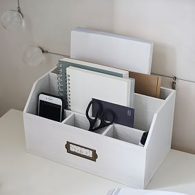 Classic Wooden Desk Accessories, All-In-One Sectional