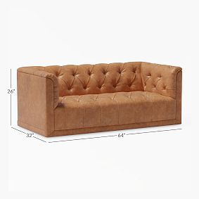 Chesterfield Square Arm Loveseat Set (64")