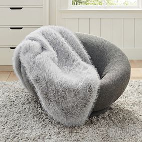 Feathery Faux Fur Throw