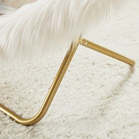 Himalayan Faux Fur Ivory Hang-A-Round Chair