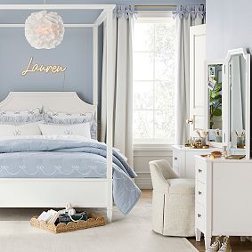 Kennedy Pleated Swivel Vanity Stool