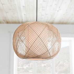 Natural Woven Pendant (14")