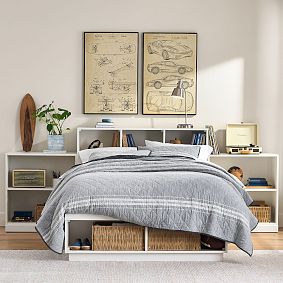 Stack Me Up Storage Bed &amp; 2-Shelf Bookcase Set​