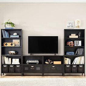 Locker 2-Drawer &amp; Cubby Tower Media Set (120")