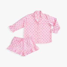 Stoney Clover Lane Pop Heart Sateen Short Pajama Set
