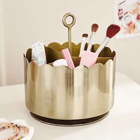 Gold Scallop Rotating Organizer
