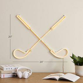 Golf Club Neon Wall Light
