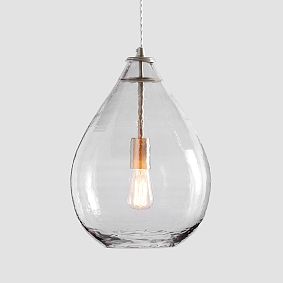 Oversized Glass Waterdrop Pendant (9")