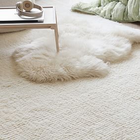Ribbed Wool Rug - Ivory