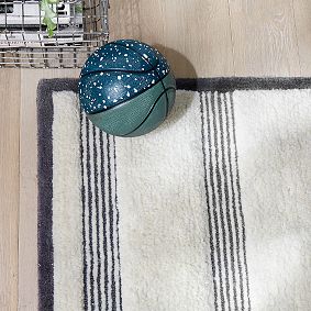Stripe Wool Rug - Grey